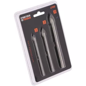 ÜVEGFÚRÓ KÉSZLET 6-8-10MM 3RÉSZES 6988 FASTER TOOLS