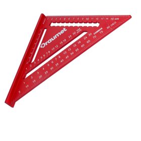 Rechtwinkliges 180-mm-Alu-Quadratlineal D327-01 Draumet