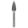 TURBO MILL CARBIDE POINTED 12*25*6 G- GRAPHITE