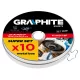 TRENNSCHEIBEN FÜR METALL 125*1.0*22MM 10STK INOX GRAPHIT