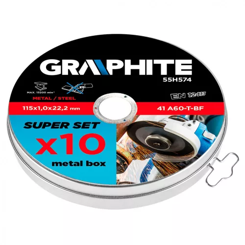 TRENNSCHEIBE FÜR METALL 115*1.0*22MM 10PCS GRAPHIT