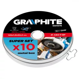 TRENNSCHEIBE FÜR METALL 125*1.0*22MM 10PCS GRAPHIT