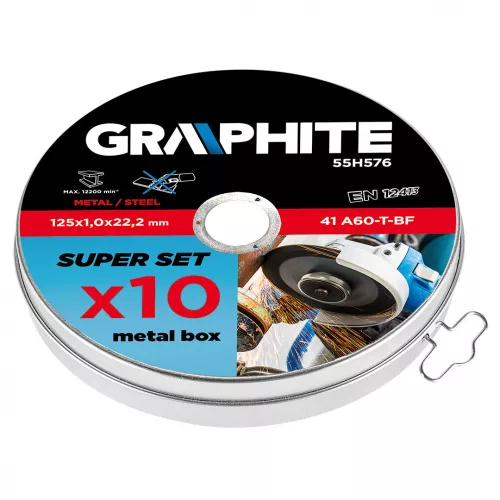 TRENNSCHEIBE FÜR METALL 125*1.0*22MM 10PCS GRAPHIT