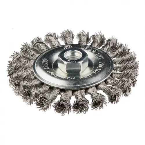 Steinbürste 115mm M14 gestreift 0,5mm Graphit