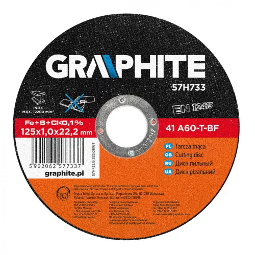 TRENNSCHEIBE INOX 125*1.0*22MM 41 A60-T-BF GRAPHIT