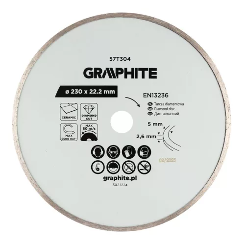 GYÉMÁNT VÁGÓKORONG 230*22,2M VIZES GRAPHITE