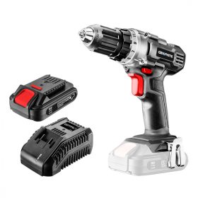   Mașină de găurit fără fir 18V 10Mm 2Ah Baterie + Încărcător Grafit