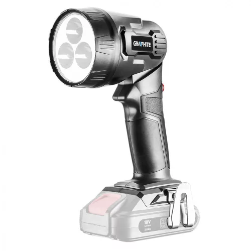 Akku-Taschenlampe Energy+18V Li-Ion Akkulos Graphit