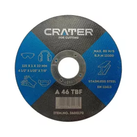 CUTTING DISC STAINLESS STEEL H.BS CRATER 115x1x22.2MM GE