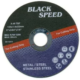 CUTTING DISC STAINLESS STEEL BS CRATER 125x1.6x22MM GE