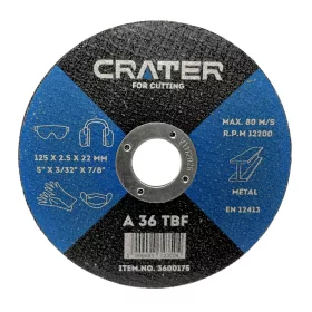 CUTTING DISC FOR METAL CRATER 125x2.5x22.2