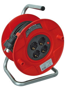 Cable reel 25M 4Sockets 16A Overcurrent Protected1219058 Brennenstuhl