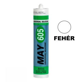 Adeziv siliconic alb 280 gr May605