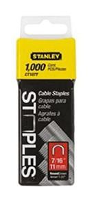 CABLE STAPLE CLAMP 11MM 1000PCS - STANLEY* 1-CT107T