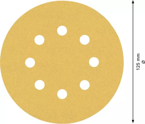 Foaie abrazivă EXCENTER 125 P120 BOSCH 5071 2608900807 5 buc.