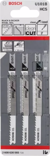 LAMĂ DE FIERĂSTRĂU JIG 3R.U101B LEMN MOALE BOSCH 2608630565