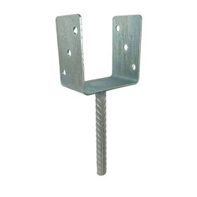 Bază grindă U 80-As cu stâlp anodizat cu știft