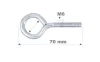 Șurub cu ochi metalic M6*70mm, 50 buc/cutie