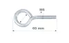 Șurub cu ochi metalic M6*60mm