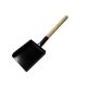 Boiler Shovel with Wooden Handle Black