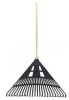 Leaf Broom 24F.60Cm With Handle Straight Black Mfg. 14526