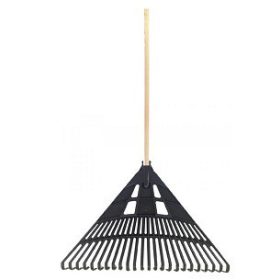 Leaf Broom 24F.60Cm With Handle Straight Black Mfg. 14526