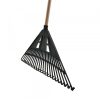 Leaf Broom 24F.60Cm With Handle Straight Black Mfg. 14526