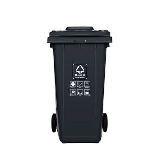 Mülleimer Kunststoff 240L Schwarz C079