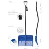 Schneeschaufel 505 mm Ergometal blauer Griff Ilefe-B333