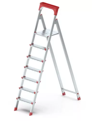 Háztartási Létra 6+1 Lépcsős Acél Casaline