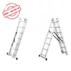 Universal Ladder 3*9 Steps 150Kg Alu Lc3209Bq