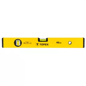 Nivelă cu bulă de aer 400 mm, 2 becuri, galbenă, Topex