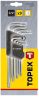 Imbuszkulcs Klt. Torx 9R. T10-50.Hos Topex