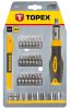 Screwdriver Set 34R. 21Bit, 9Plug. Topex