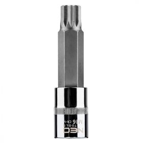   Torx 1/2" Sechskant-Steckschlüssel 12-Winkel M16X100 Neo Tools