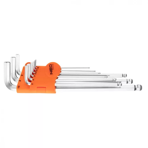 Imbuszkulcs Klt. 9R. 1,5-10Mm /Gömb/ Neo Tools