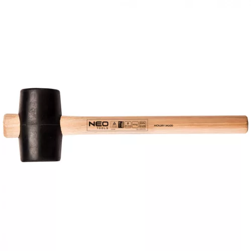 Rubber hammer 65Mm/425G Wooden handle Neo Tools