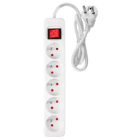   Cablu prelungitor 1.5M 5 D.Base Alb Capac Pornit/Oprit Neo Tools