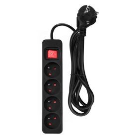   Cablu prelungitor 1.5M 4 D.Alj Negru Pornit/Oprit Ka Neo Tools