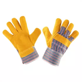   VÉDŐKESZTYŰ SÁRGA HASÍTOTT MARHABŐR10,5" NEO TOOLS