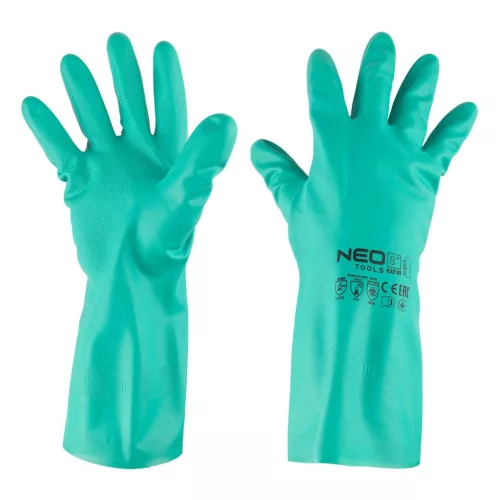 VÉDŐKESZTYŰ VEGYILEG ELLENÁLLÓ 8" NITRIL NEO TOOLS
