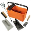 Paving Set 24L. Bucket + Grid, 2 Trowels, Trowel, Rubber Scraper Mortar
